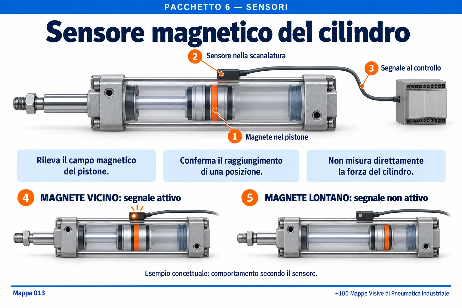 Sensore magnetico del cilindro